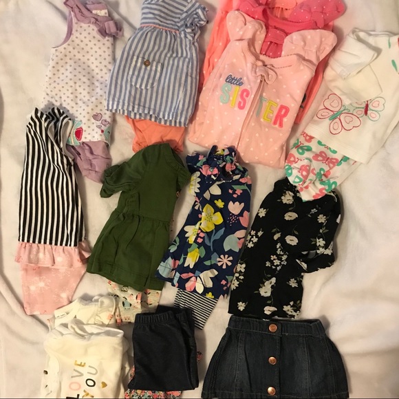 NWOT CARTER/'S GIRLS 3 PC SETS 1 SS SHIRT 1 JACKET LEGGINGS W//SKIRT 24 MONTHS